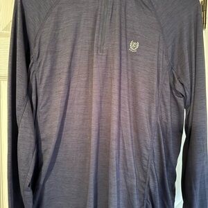 Chaps Blue Long Sleeve Tee Classic Design